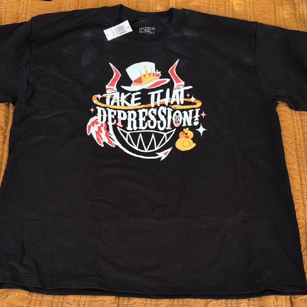 Men’s Black Graphic Tee - Take That Depression